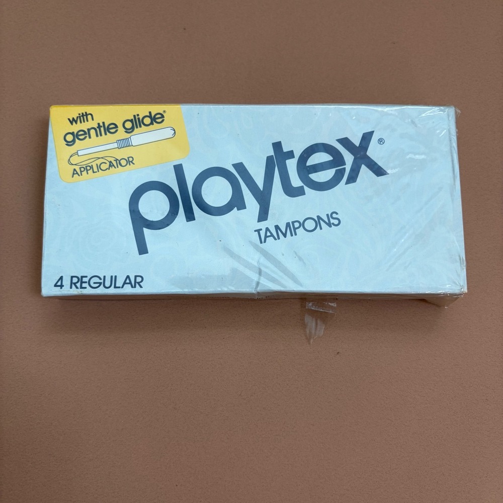 Vintage Playtex Regular Tampons Gentle Glide Applicator Collectible Prop Box